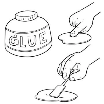 Vector set of glue Stock Illustration