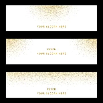 Vector Set Gold Glitter Card and Background Illustrazione stock gratuita