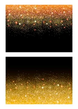 Vector Set Gold Glitter Card and Background 스톡 일러스트