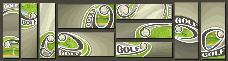 Vector set of Golf Banners Stock Illustration