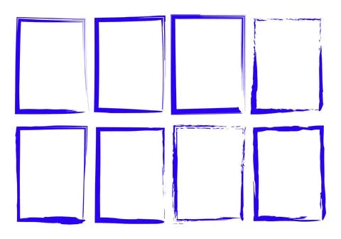 Vector set of graphic frames for decor in retro style. Stock Illustration