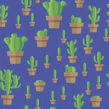 Vector set of green cactus and leaves. Collection of exotic plants. Decorative Stock Illustration