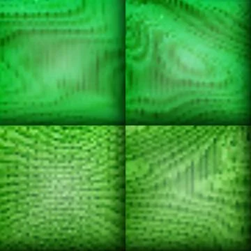 Vector set of green texture background Stock Illustration
