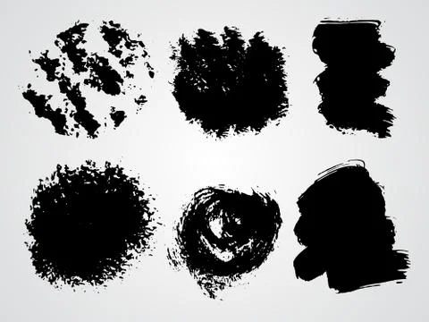 Vector set of grunge backgrounds. Stock Illustration