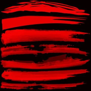 Vector set of grunge brush strokes on black background Illustrazione stock