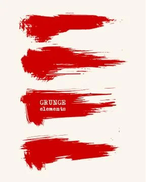 Vector set of grunge brush strokes. Grige abstract design elements. 스톡 일러스트