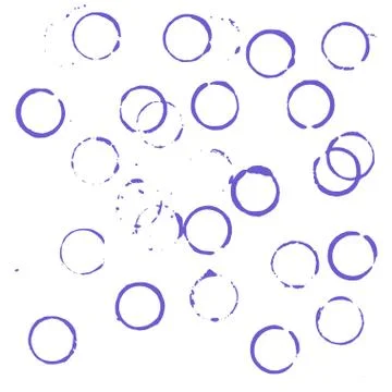 Vector set of grunge circle brush strokes Stock Illustration