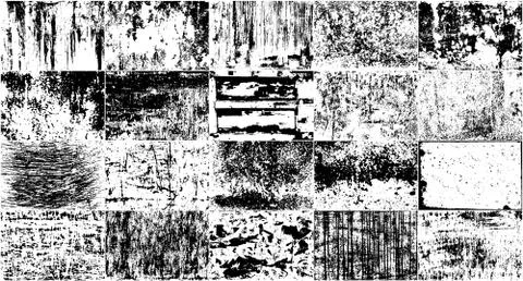 Vector Set Grunge Design Elements. Stock Illustration