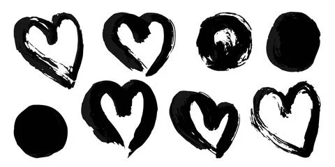 Vector set of grunge watercolor broad strokes Stock Illustration