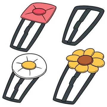 Vector set of hairpin Stock Illustration