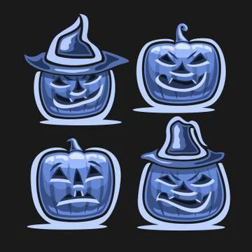Vector set of Halloween Pumpkins Stock-Illustration