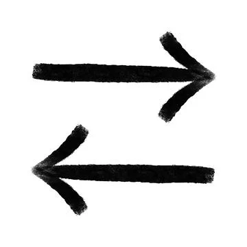 Vector set of hand-drawn arrows, elements for presentation. hand drawn arrows 库存插图