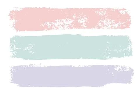 Vector set of hand drawn brush strokes, stains for backdrops. Colorful design Stock Illustration