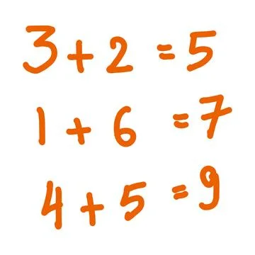 Vector set of hand drawn numbers Stock Illustration