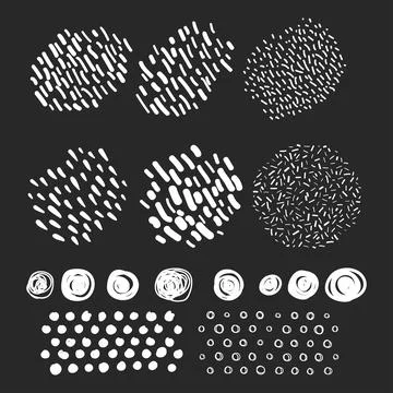 Vector set hand drawn scribbles with brush strokes Stock Illustration