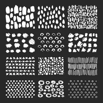 Vector set hand drawn scribbles with brush strokes Stock Illustration