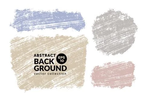 Vector set of hand drawn textured shapes, stains for backdrops. Colorful desi Stock Illustration