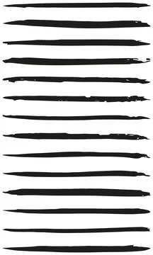 Vector set of hand-drawn vector brushes with torn edges Stock Illustration