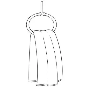 Vector set of hand towel Stock Illustration