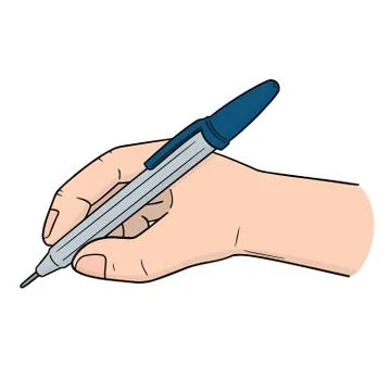 Vector set of hand writing with pen Stock Illustration