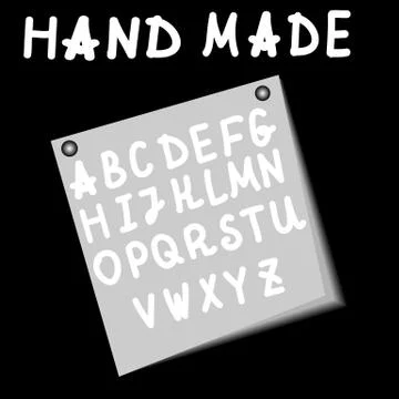 Vector set with hand written ABC letters .Vector illustration Stock Illustration