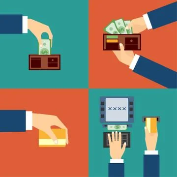 Vector set of hands Stock Illustration