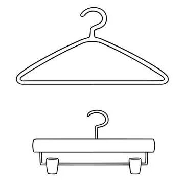 Vector set of hangers Stock Illustration