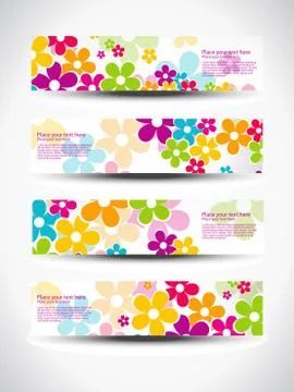 Vector set of headers Stock Illustration