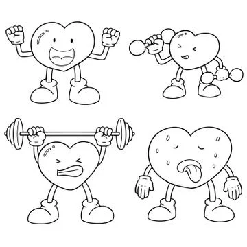Vector set of heart Stock Illustration