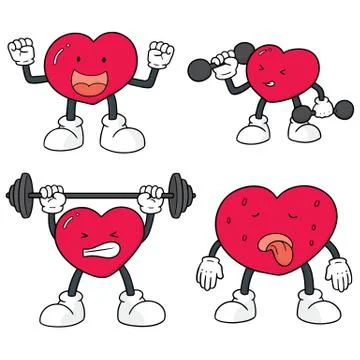 Vector set of heart Stock Illustration