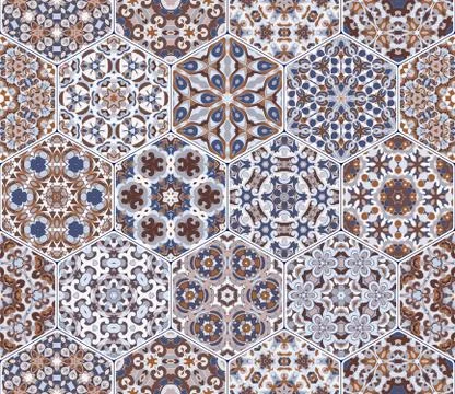 Vector set of hexagonal elements. イラスト素材