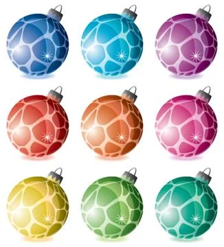 Vector set of holiday balls Stock Illustration