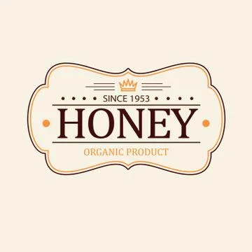 Vector set of honey and bees labels, badges 스톡 일러스트