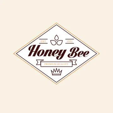 Vector set of honey and bees labels, badges 스톡 일러스트