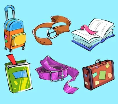 Vector set of household items for a variety of uses Stock Illustration
