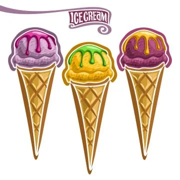 Vector set of Ice Cream Stock Illustration