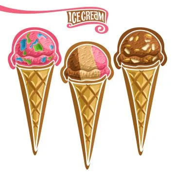 Vector set of Ice Cream Stock Illustration