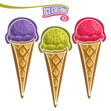 Vector set of Ice Cream Stock Illustration