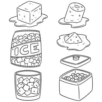 Vector set of ice Stock Illustration