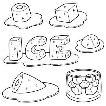 Vector set of ice Stock Illustration