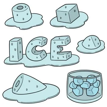 Vector set of ice Stock Illustration