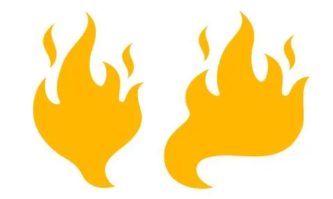 Vector set icon of fire. Vector flame clip art for hot sale. Stock-Illustration