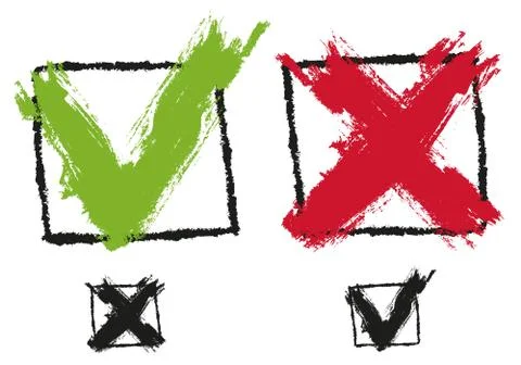 Vector set icons check marks Stock Illustration