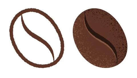 Vector set icons of coffee bean in flat style. Vector illustration of coffe.. Stock-Illustration