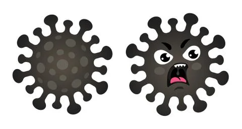 Vector set icons of coronavius Stock Illustration