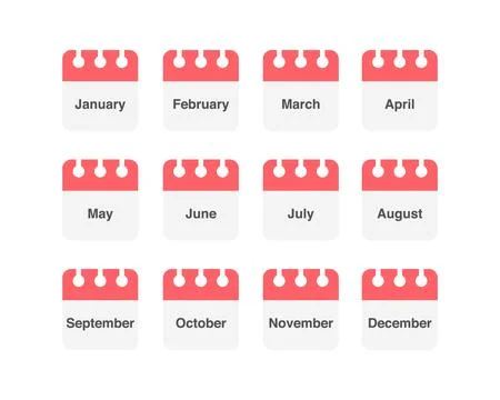 Vector set of icons. Daily, monthly, yearly calendar icon Stock Illustration