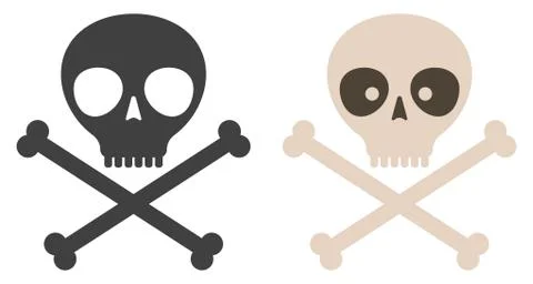 Vector set icons of skull. Illustration