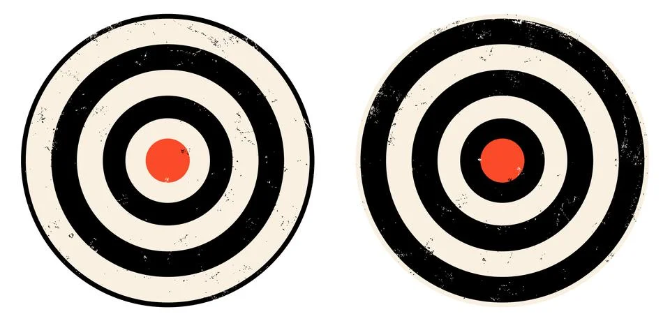 Vector set icons of targets. Stock Illustration