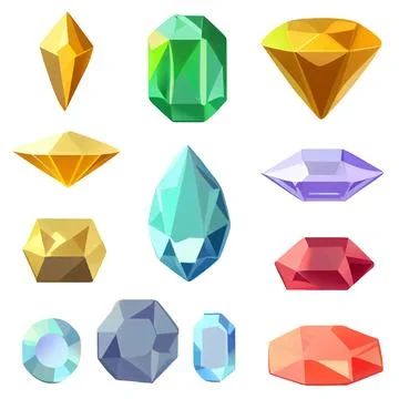 Vector set illustration in cartoon style of golden trophy and stones Stock Illustration