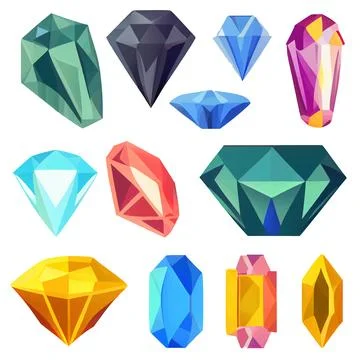 Vector set illustration in cartoon style of golden trophy and stones Stock Illustration